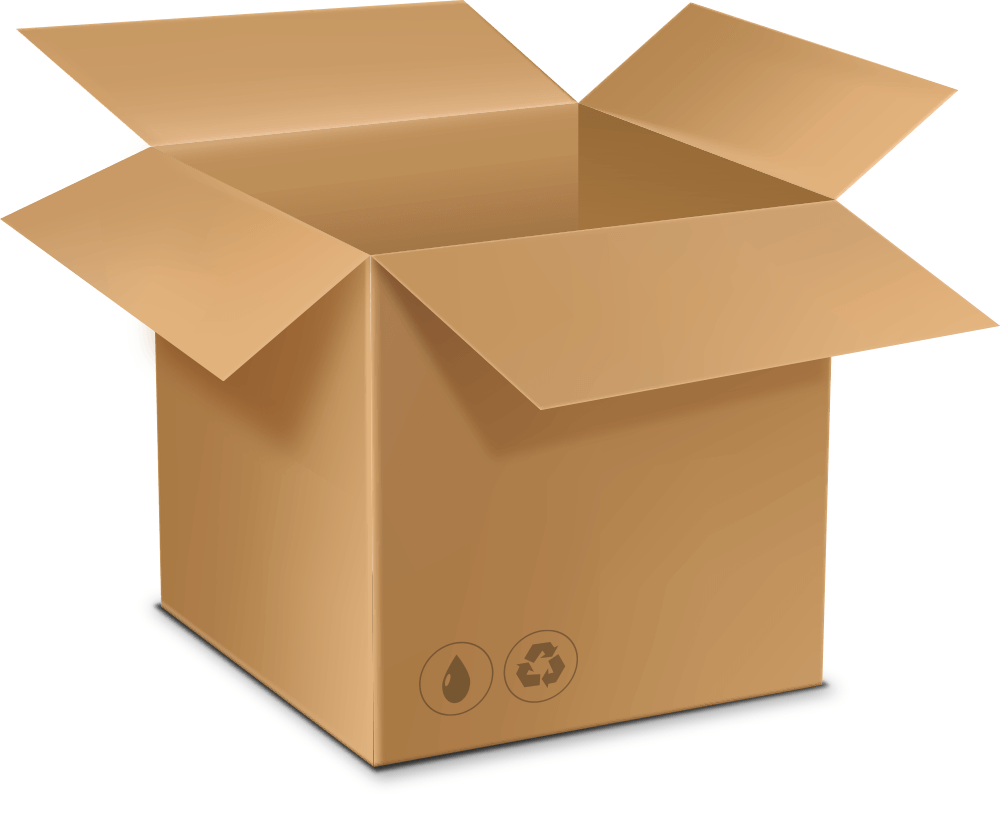 Box. Открытая коробка. Объемная картонная коробка. Коробка с товаром. Картонные коробки вектор.